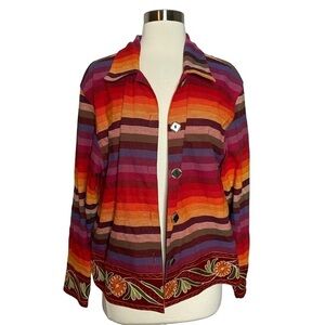 Tantrums Multicolor Striped Jacket (S)
